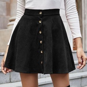 Black Button-Up Skirt